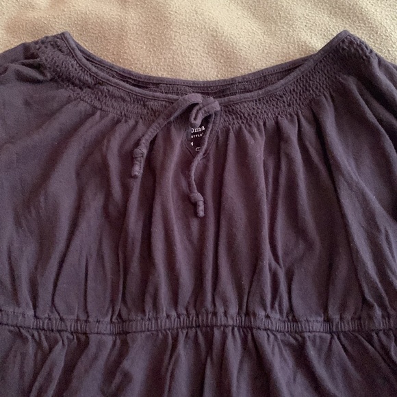 Sonoma black dress.  Above the knee.  Size Medium.  3/4 length sleeves. - Picture 2 of 4